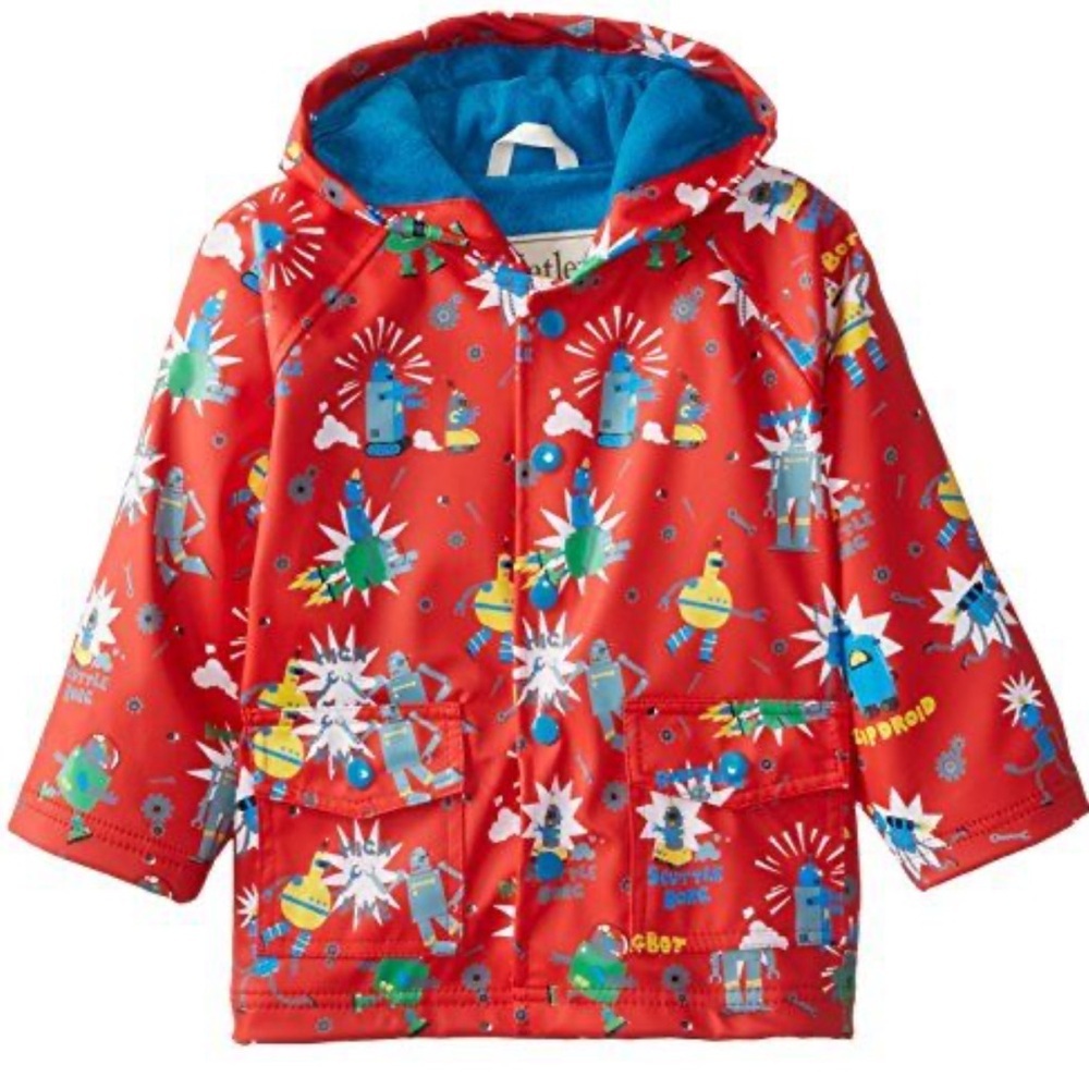 Hatley Red Kids Raincoat with Fun Prints
